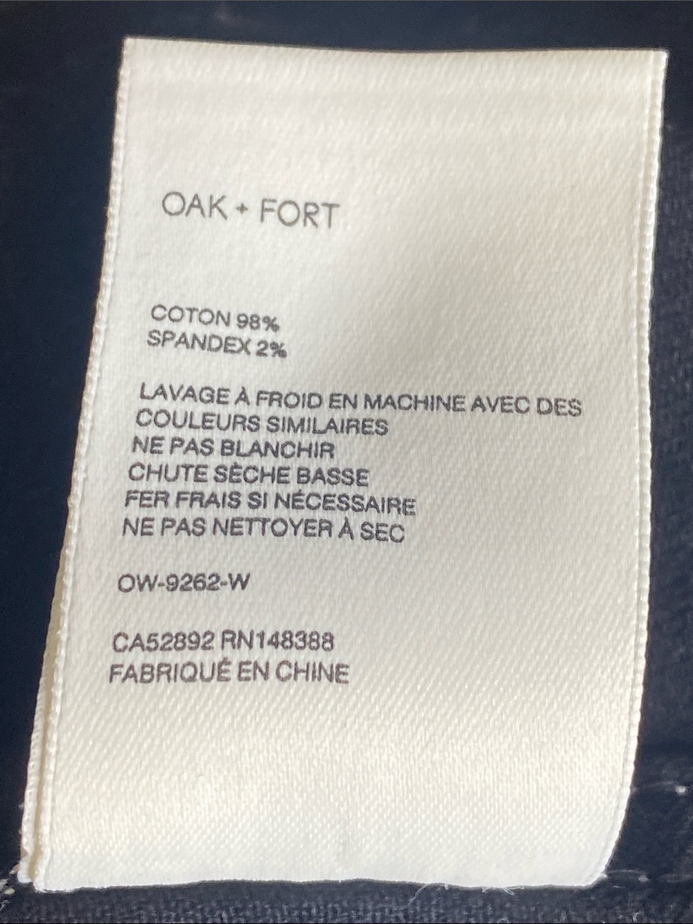 OAK + FORT Black Contrast Stitch Cropped Utility Jacket M Minimalist - Picture 13 of 13
